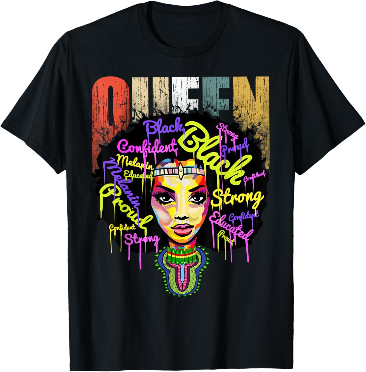 Juneteenth Shirts Women Black History Educated African Queen T-Shirt